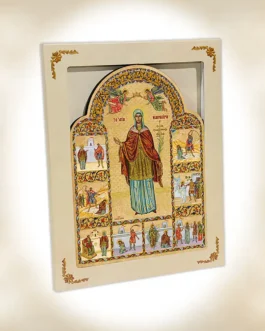 1702 Αγία Βαρβάρα με σκηνές βίου